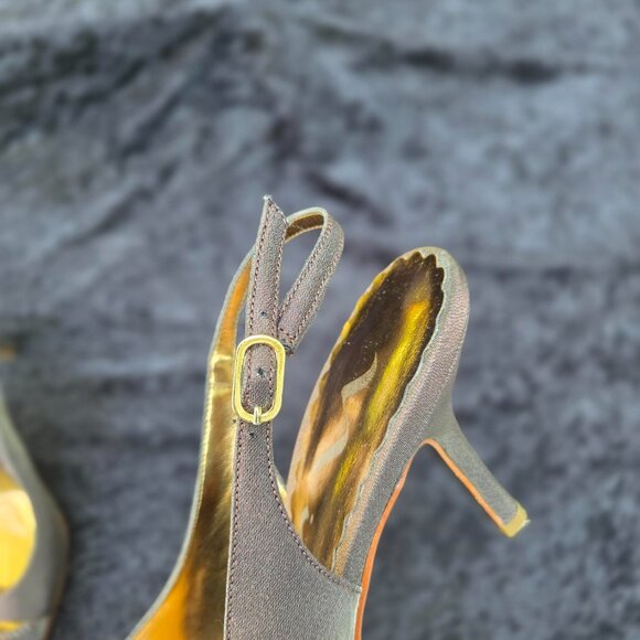 Nina Ireland GS, Bronze Glimmer Slingback Pumps - Picture 10 of 11